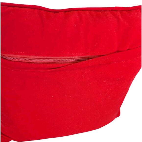 Imperial Elegance Nutcracker Needlepoint Pillow Christmas Red Velvet Wool VTG - Picture 9 of 9